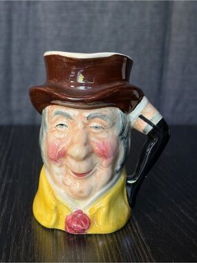 Stafford Hand-Painted Character Pitcher in Brown, Yellow and Black